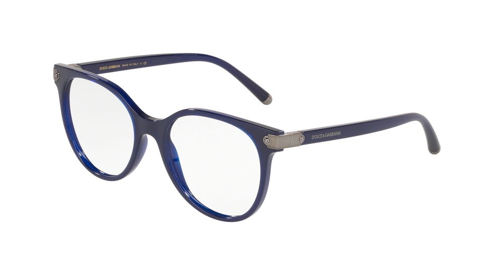 Dolce&amp;Gabbana DG5032 Progressive Prescription Eyeglasses, 51mm, Opal Blue, DG5032-3094-51-PRO
