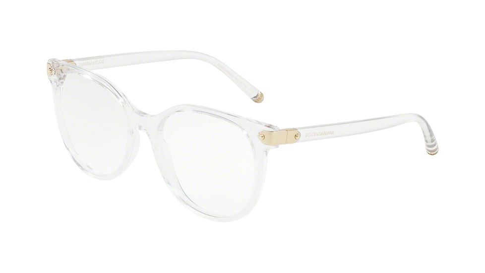 Dolce&amp;Gabbana DG5032 Progressive Prescription Eyeglasses, 53mm, Crystal, DG5032-3133-53-PRO
