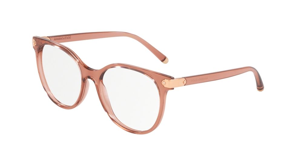 Dolce&amp;Gabbana DG5032 Progressive Prescription Eyeglasses, 51mm, Transparente Pink, DG5032-3148-51-PRO