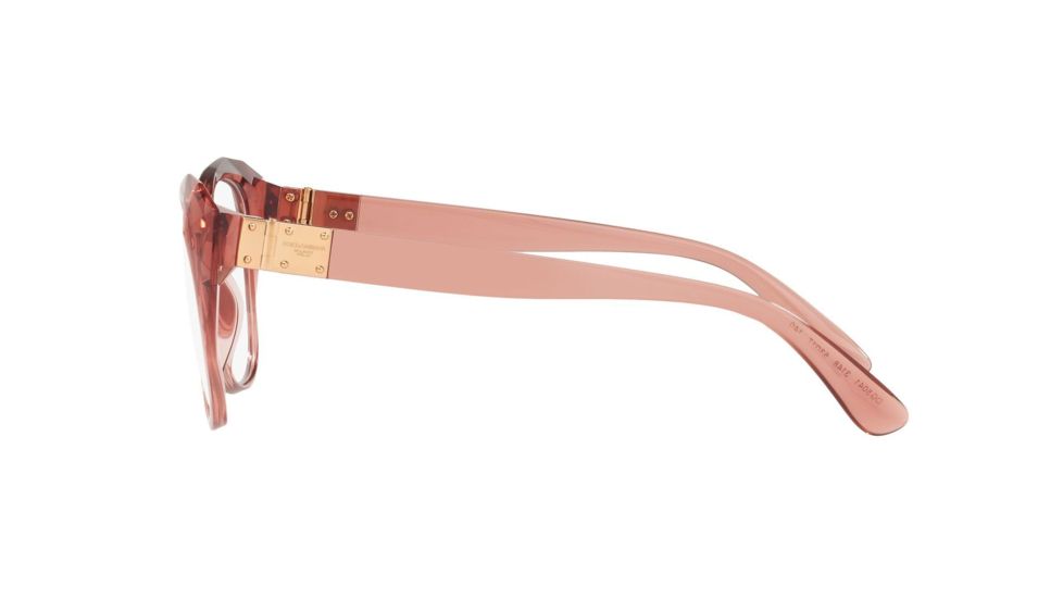Dolce&amp;Gabbana DG5041 Progressive Prescription Eyeglasses, 51mm, Transparent Pink, DG5041-3148-51-PRO
