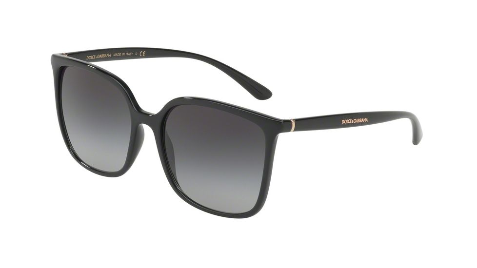 Dolce&amp;Gabbana DG6112 Sunglasses 501/8G-56 - Black Frame, Grey Gradient Lenses