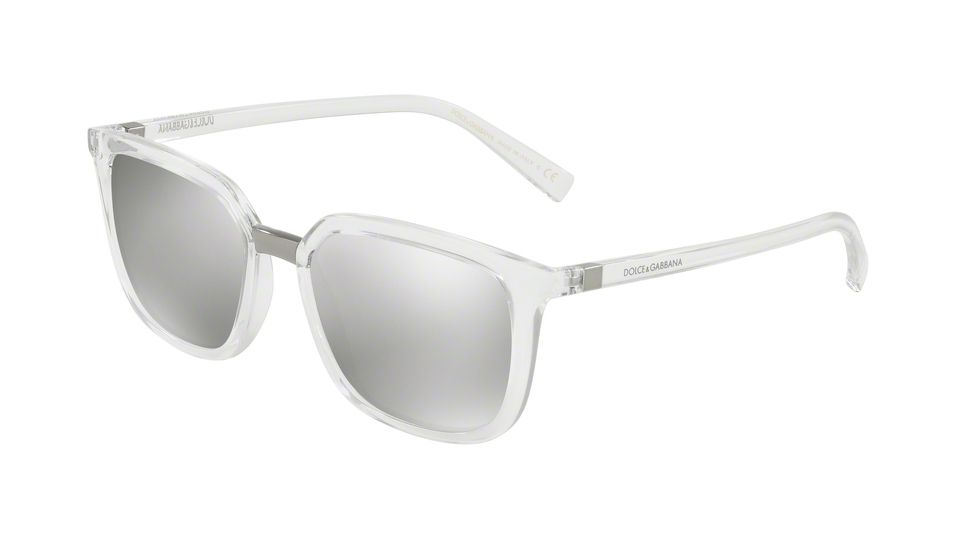 Dolce&amp;Gabbana DG6114 Progressive Prescription Sunglasses DG6114-31336G-53 - Lens Diameter 53 mm, Frame Color Crystal