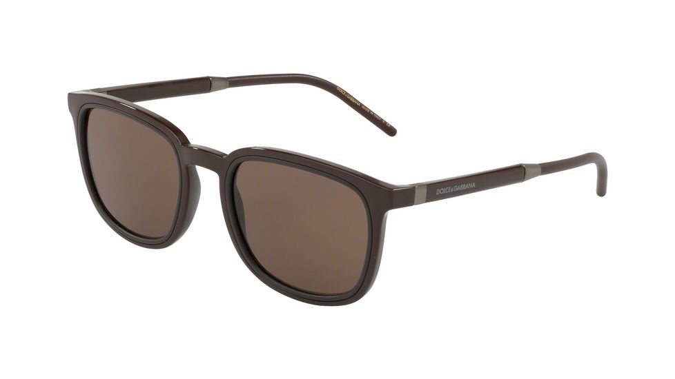 Dolce&amp;Gabbana DG6115 Progressive Prescription Sunglasses DG6115-304273-53 - Lens Diameter 53 mm, Frame Color Brown