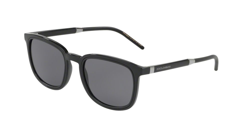 Dolce&amp;Gabbana DG6115 Progressive Prescription Sunglasses, 53mm, Black, DG6115-501-81-53-PRO