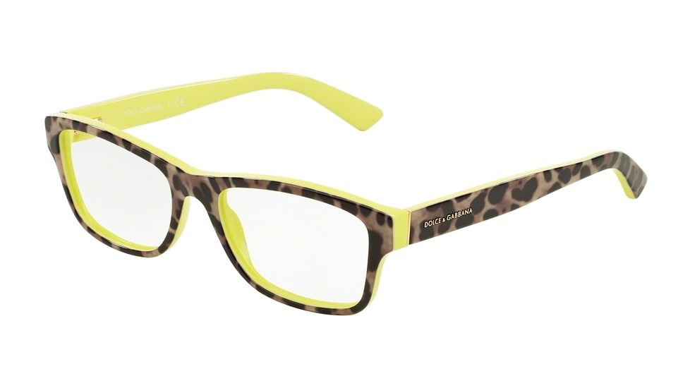 Dolce&amp;Gabbana ENCHANTED BEAUTIES DG3208 Bifocal Prescription Eyeglasses 2861-52 - Top Leo On Yellow Frame