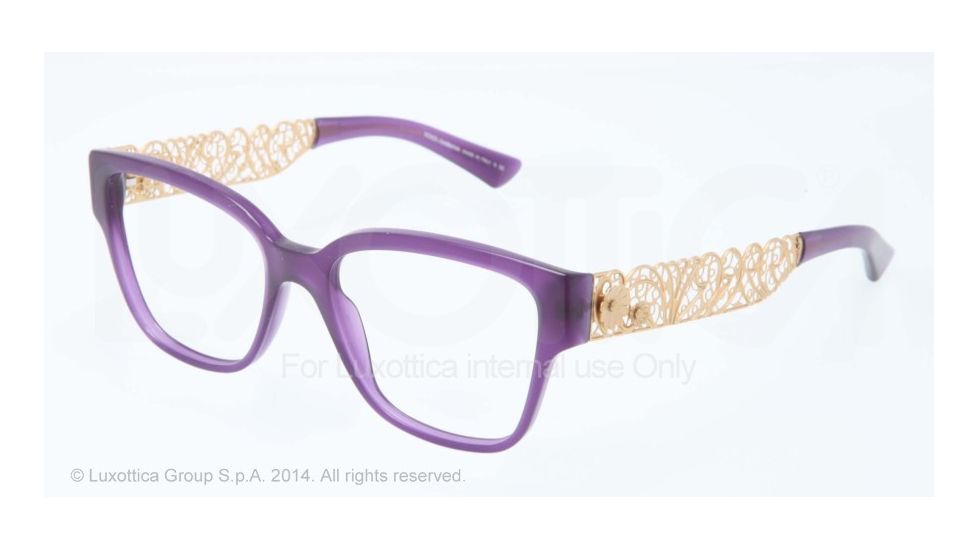 Dolce&amp;Gabbana FILIGRANA DG3186 Bifocal Prescription Eyeglasses 2677-51 - Opal Violet Frame