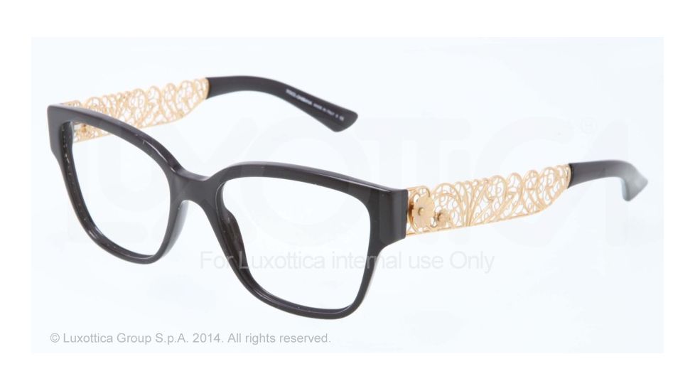 Dolce&amp;Gabbana FILIGRANA DG3186 Bifocal Prescription Eyeglasses 501-51 - Black Frame