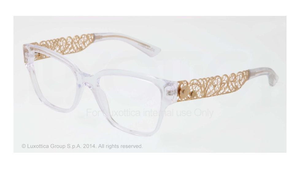 Dolce&amp;Gabbana FILIGRANA DG3186 Bifocal Prescription Eyeglasses 656-51 - Crystal Frame