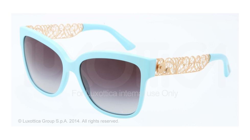 Dolce&amp;Gabbana FILIGRANA DG4212 Progressive Prescription Sunglasses DG4212-25868G-56 - Lens Diameter 56 mm, Frame Color Matte Azure