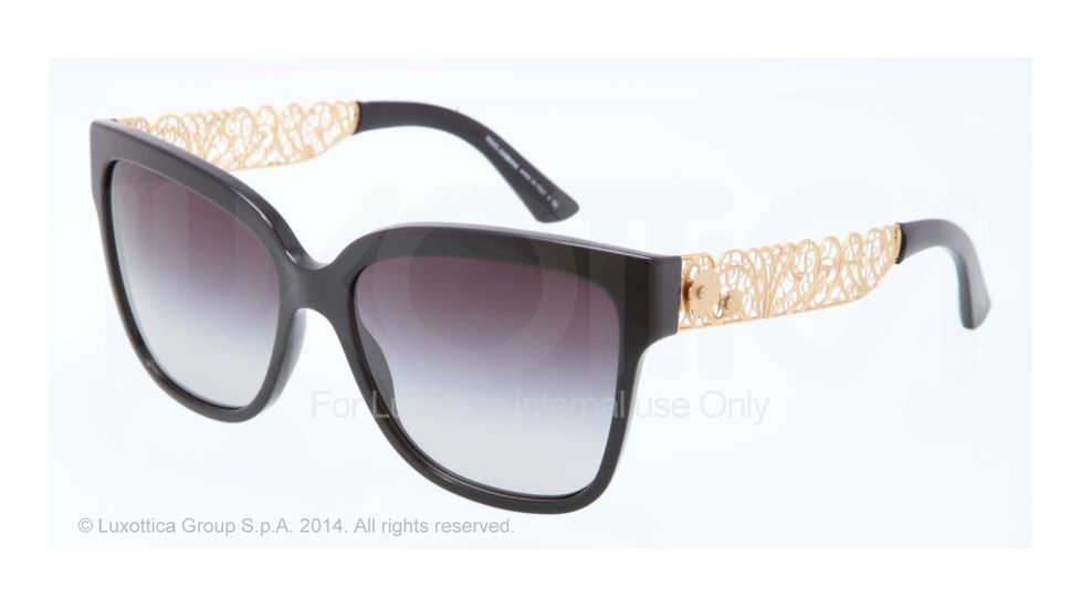 Dolce&amp;Gabbana FILIGRANA DG4212 Progressive Prescription Sunglasses DG4212-501-8G-56 - Lens Diameter 56 mm, Frame Color Black