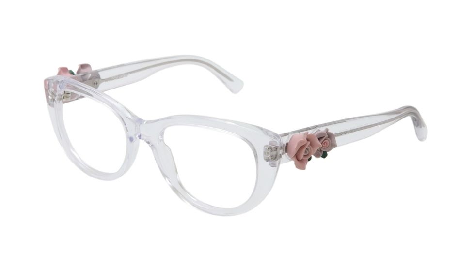 Dolce&amp;Gabbana FLOWERS DG3163 Bifocal Prescription Eyeglasses 656-50 - Crystal Frame