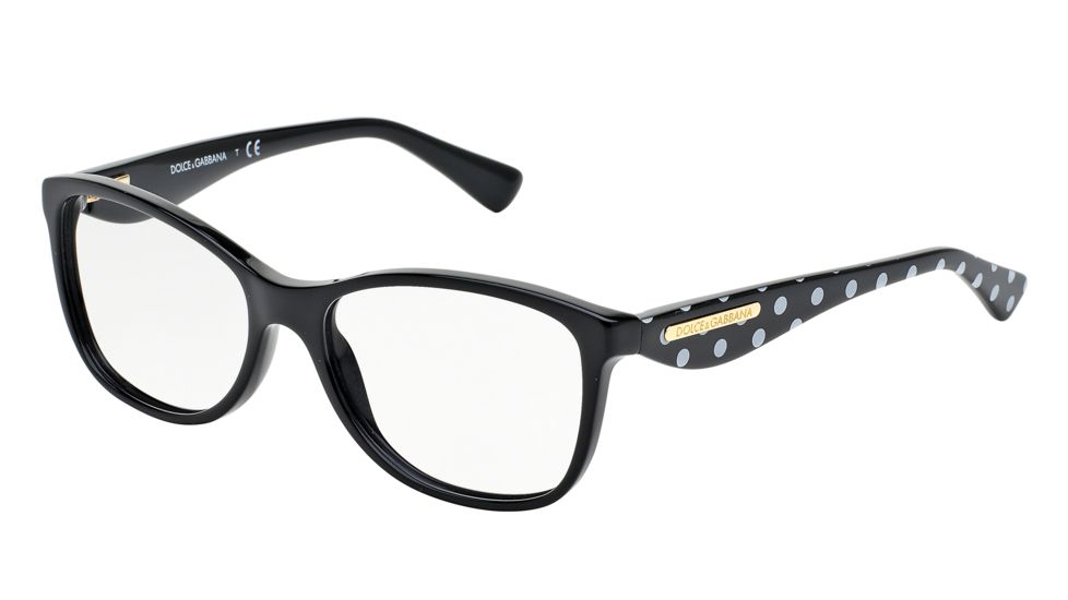 Dolce&Gabbana GOLD LEAF DG3174 Eyeglass Frames 2877-52 - Black Frame