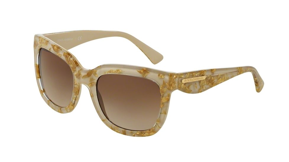 Dolce&Gabbana GOLD LEAF DG4197 Progressive Prescription Sunglasses DG4197-274713-53 - Lens Diameter 53 mm, Lens Diameter 53 mm, Frame Color Leaf Gold On Sand
