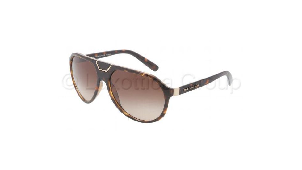 Dolce&amp;Gabbana ICONIC EVOLUTION DG6071 Sunglasses 502/T5-6215 - Transparent Havana Frame, Polarized Brown Gradient Lenses