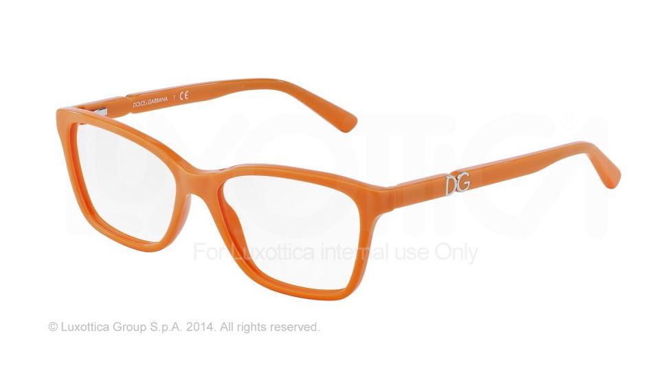 Dolce&amp;Gabbana ICONIC LOGO DG3153PM Bifocal Prescription Eyeglasses 702-52 - Orange Frame