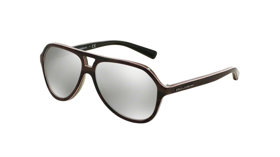 Dolce&Gabbana Kids STRIPES DG4201 Progressive Prescription Sunglasses DG4201-29526G-52 - Lens Diameter 52 mm, Frame Color Camo/fluo Red/brown