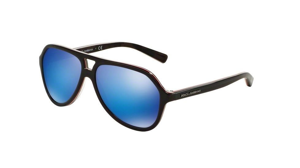 Dolce&Gabbana Kids STRIPES DG4201 Progressive Prescription Sunglasses DG4201-299125-52 - Lens Diameter 52 mm, Frame Color Blue/red Fluo Stripe/cam
