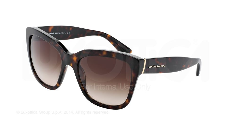 Dolce&amp;Gabbana LACE DG4226 Single Vision Prescription Sunglasses DG4226-502-13-56 - Lens Diameter 56 mm, Frame Color Havana