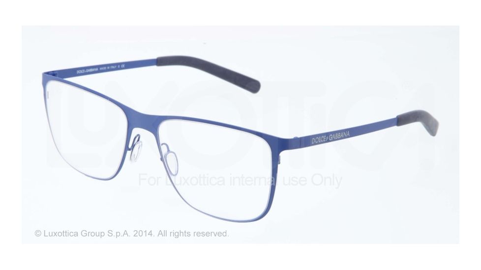 Dolce&amp;Gabbana LIFESTYLE DG1254 Bifocal Prescription Eyeglasses 1158-53 - Matte Blue Frame