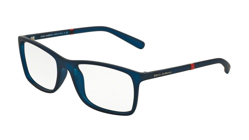 Dolce&amp;Gabbana LIFESTYLE DG5004 Progressive Prescription Eyeglasses 2981-55 - Opal Blue Rubber Frame