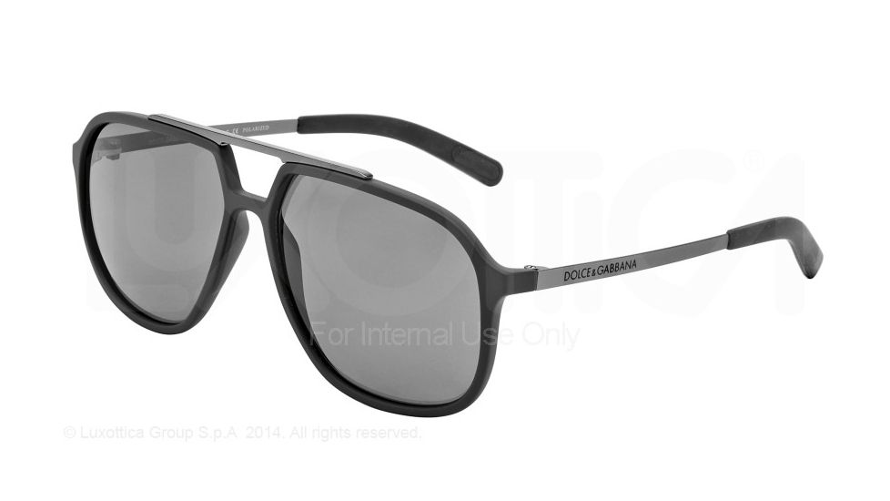 Dolce&amp;Gabbana LIFESTYLE DG6088 Sunglasses 265181-59 - Grey Rubber Frame, Polar Grey Lenses