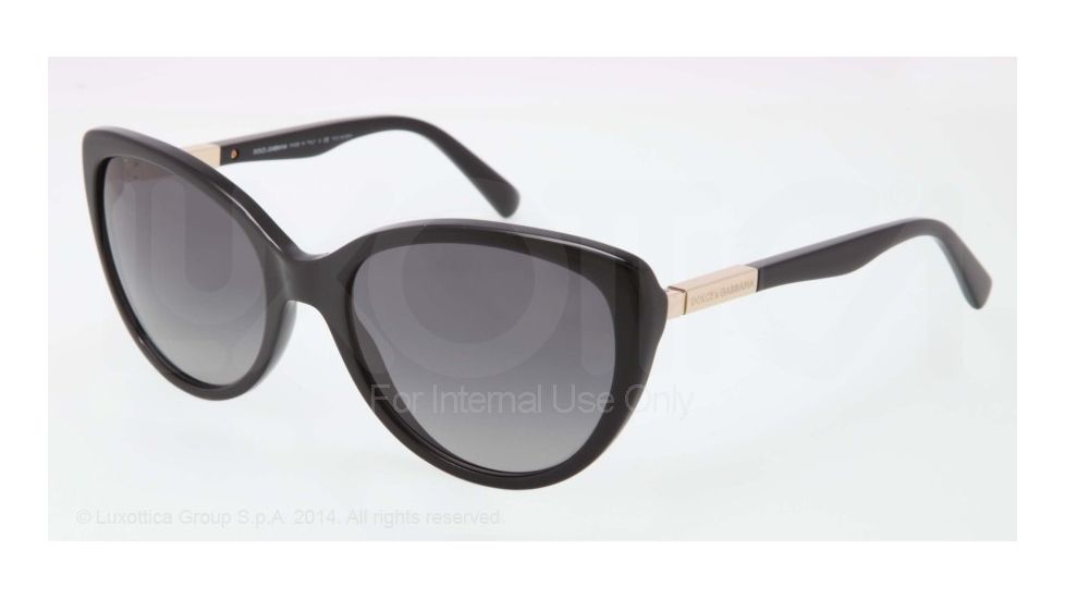 Dolce&amp;Gabbana LIPSTICK DG4175 Sunglasses 501/T3-57 - Black Frame, Polar Gray Gradient Lenses