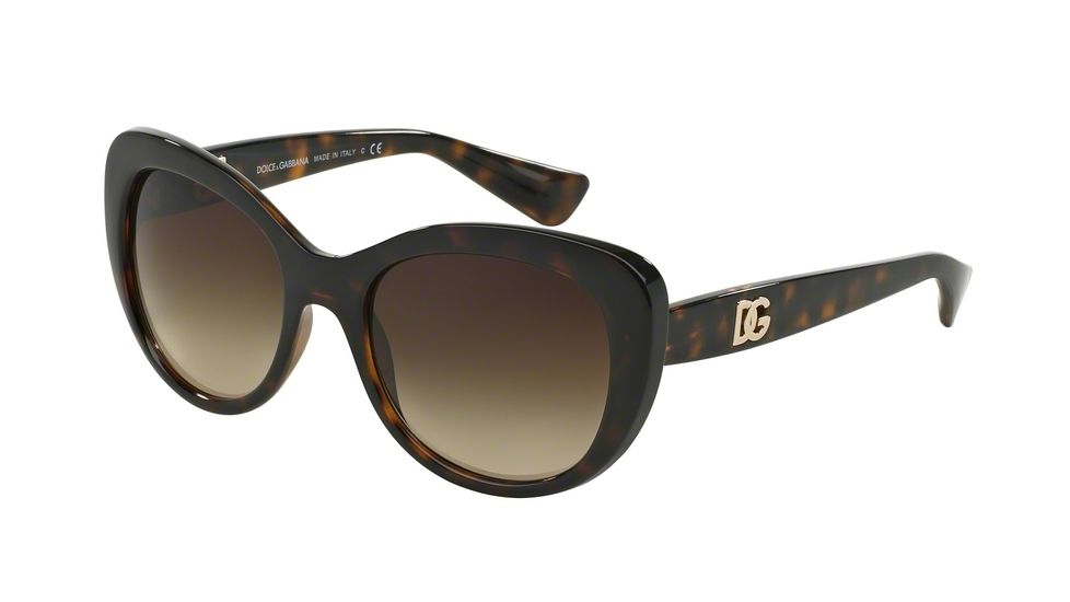 Dolce&amp;Gabbana LOGO EXECUTION DG6090 Single Vision Prescription Sunglasses DG6090-502-13-54 - Lens Diameter 54 mm, Frame Color Havana