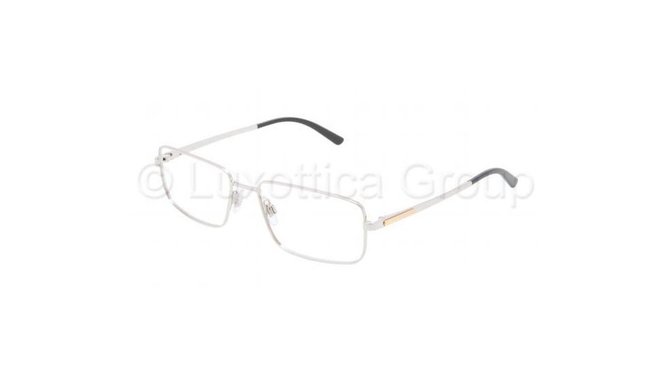 Dolce&amp;Gabbana LOGO PLAQUE DG1231 Progressive Prescription Eyeglasses 05-5417 - Silver Frame