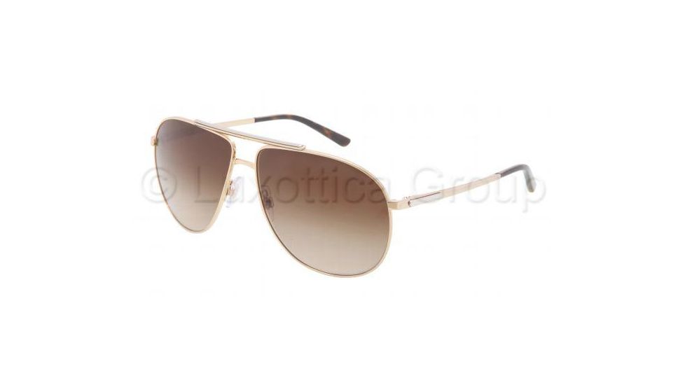 Dolce&Gabbana LOGO PLAQUE DG2116 Single Vision Prescription Sunglasses DG2116-02-13-6112 - Lens Diameter 61 mm, Frame Color Gold