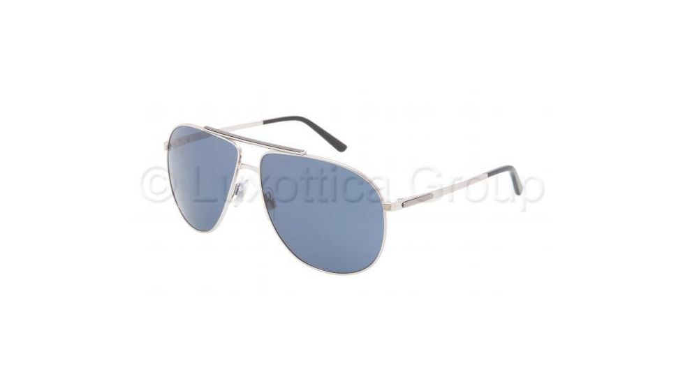 Dolce&Gabbana LOGO PLAQUE DG2116 Single Vision Prescription Sunglasses DG2116-05-80-6112 - Lens Diameter 61 mm, Frame Color Silver