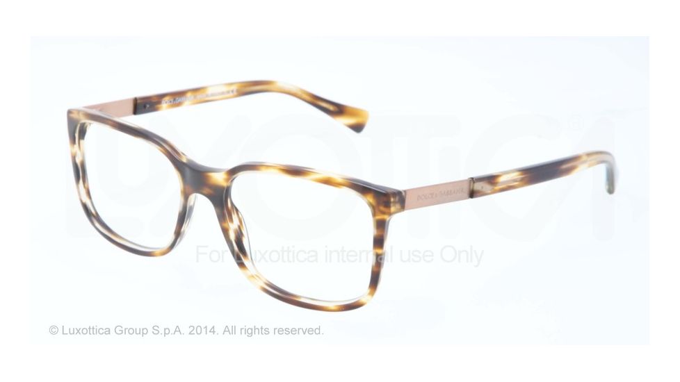 Dolce&amp;Gabbana LOGO PLAQUE DG3189 Bifocal Prescription Eyeglasses 2597-52 - Flame Matte Havana Frame