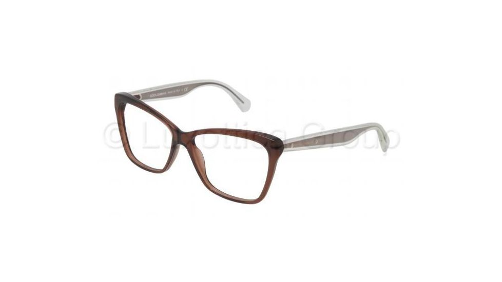 Dolce&amp;Gabbana MAMBO COLLECTION DG3140 Progressive Prescription Eyeglasses 2542-5214 - Transparent Brown Frame