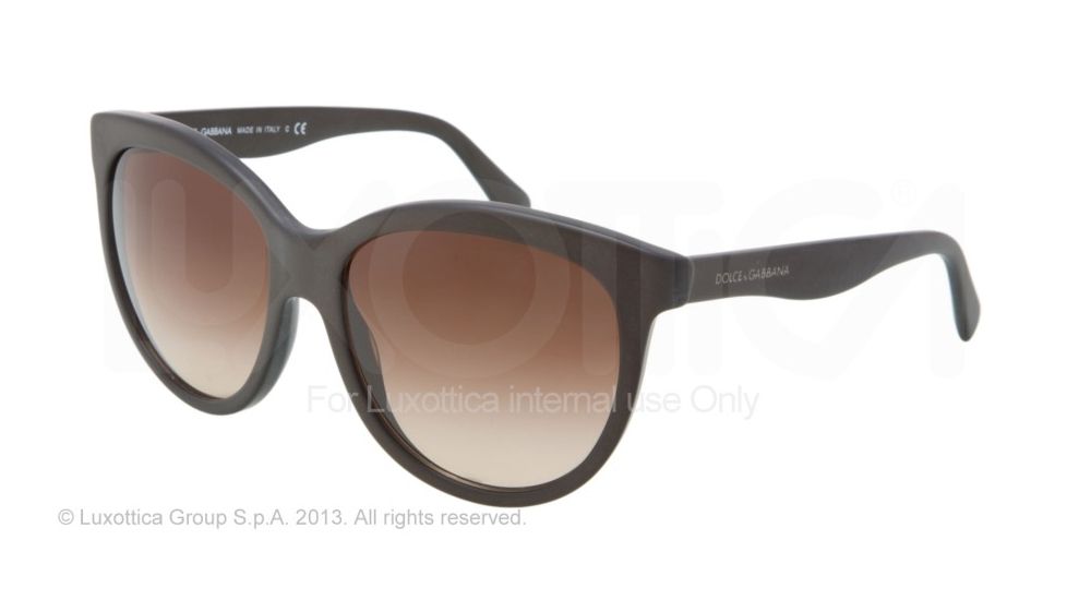 Dolce&amp;Gabbana MATT SILK DG4149 Progressive Prescription Sunglasses DG4149-258213-5817 - Lens Diameter 58 mm, Frame Color Matte Brown