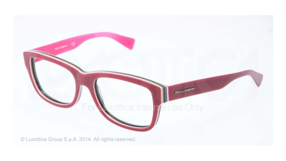 Dolce&amp;Gabbana MULTICOLOR DG3178 Single Vision Prescription Eyeglasses 2766-52 - Marc/multilayer/fuxia Frame