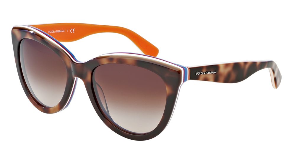 Dolce&amp;Gabbana MULTICOLOR DG4207 Progressive Prescription Sunglasses DG4207-276513-55 - Lens Diameter 55 mm, Frame Color Havana/multilayer/orange