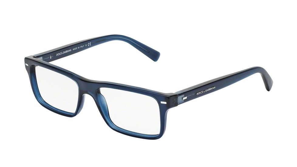 Dolce&amp;Gabbana NEW BOND STREET DG3196 Progressive Prescription Eyeglasses 1850-53 - Opal Blue Frame