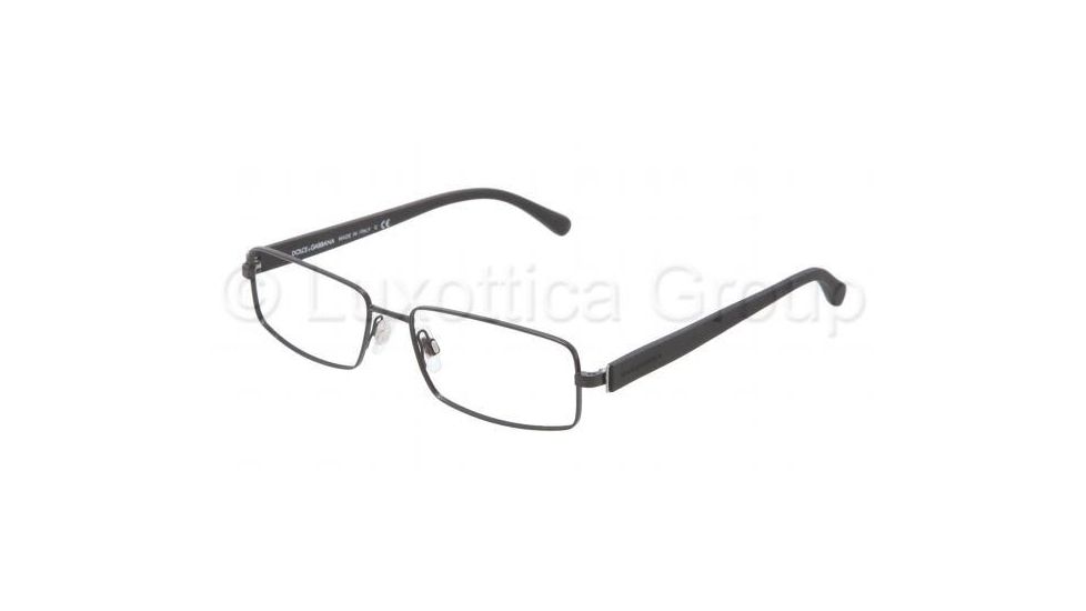 Dolce&amp;Gabbana OVER-MOLDED RUBBER DG1237 Progressive Prescription Eyeglasses 1184-5216 - Matte Black Frame