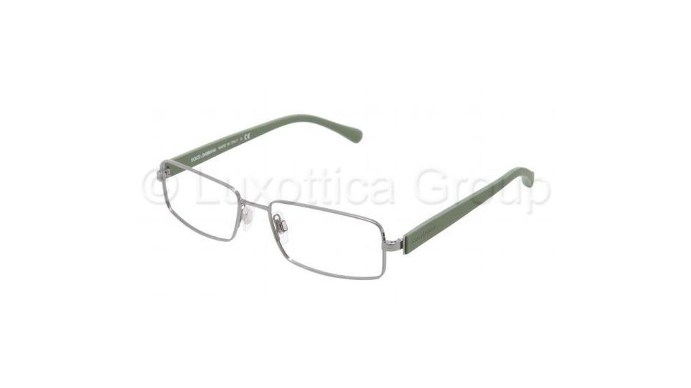 Dolce&amp;Gabbana OVER-MOLDED RUBBER DG1237 Progressive Prescription Eyeglasses 1188-5216 - Gunmetal Frame