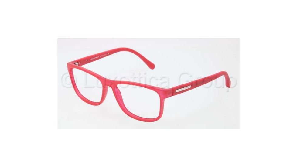 Dolce&amp;Gabbana OVER-MOLDED RUBBER DG5003 Bifocal Prescription Eyeglasses 2693-5415 - Transparent / Red Frame, Demo Lens Lenses