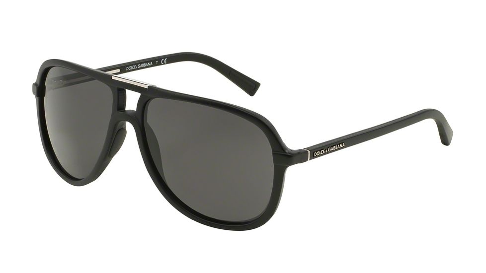 Dolce&amp;Gabbana RUBBER EVOLUTION DG6092 Single Vision Prescription Sunglasses DG6092-261687-58 - Lens Diameter 58 mm, Frame Color Black Rubber