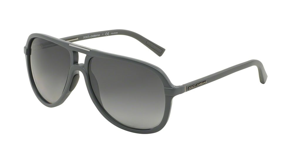Dolce&amp;Gabbana RUBBER EVOLUTION DG6092 Single Vision Prescription Sunglasses DG6092-2901T3-58 - Lens Diameter 58 mm, Frame Color Grey Rubber