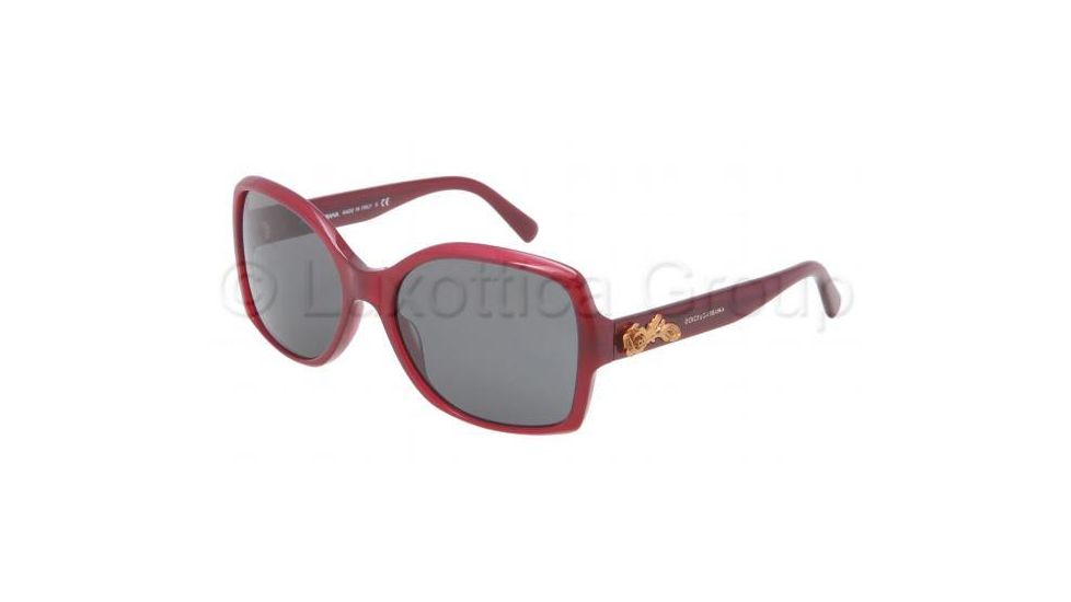 Dolce&amp;Gabbana SICILIAN BAROQUE DG4168 Bifocal Prescription Sunglasses DG4168-268187-5818 - Lens Diameter 58 mm, Frame Color Opal Red