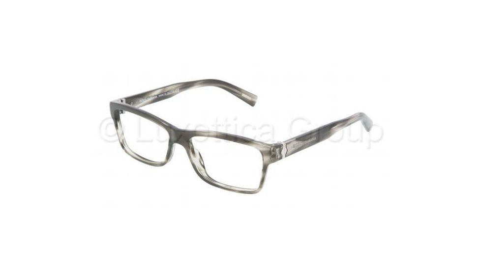 Dolce&amp;Gabbana SICILIAN HINGE DG3129 Progressive Prescription Eyeglasses 2596-5315 - Striped Gray Demo Lens Frame