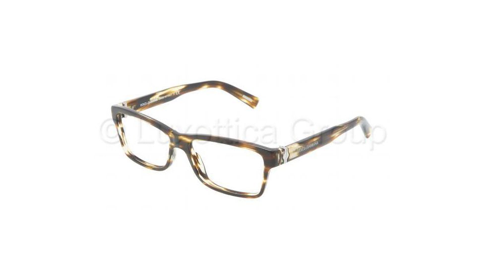 Dolce&amp;Gabbana SICILIAN HINGE DG3129 Progressive Prescription Eyeglasses 2597-5315 - Striped Brown Frame