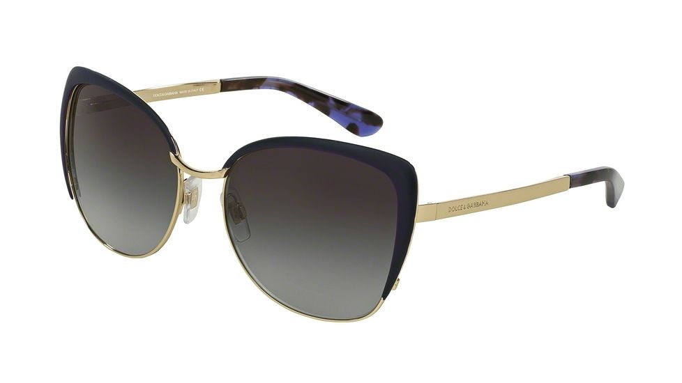 Dolce&amp;Gabbana SICILIAN TASTE DG2143 Sunglasses 12538G-57 - Pale Gold/Violet Frame, Grey Gradient Lenses