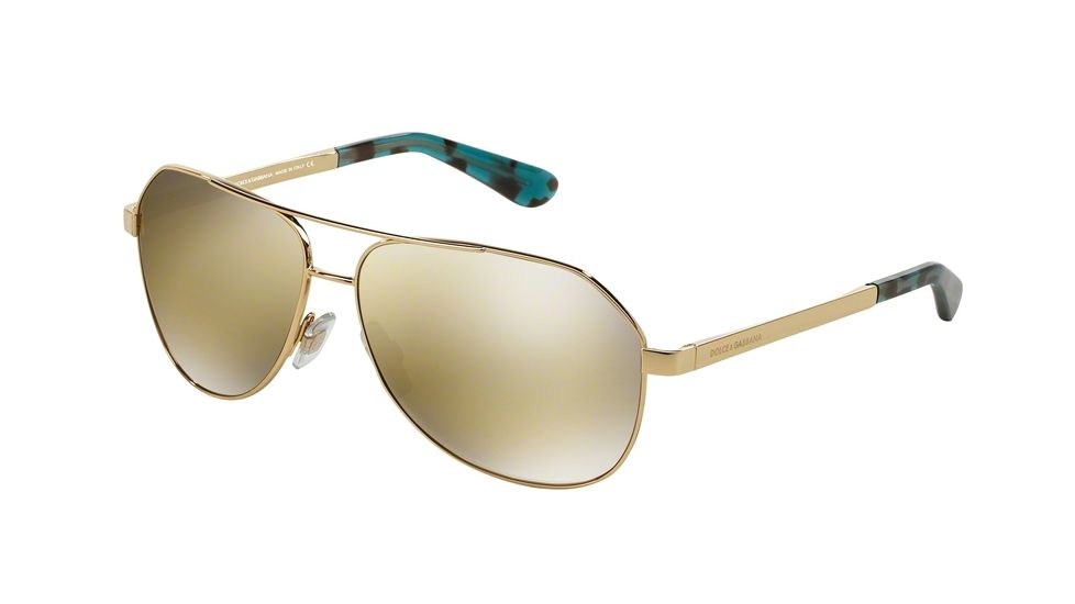 Dolce&amp;Gabbana SICILIAN TASTE DG2144 Single Vision Prescription Sunglasses DG2144-02-F9-59 - Lens Diameter 59 mm, Frame Color Gold