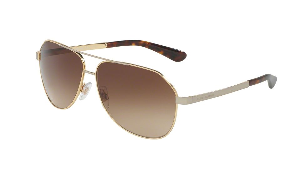 Dolce&amp;Gabbana SICILIAN TASTE DG2144 Single Vision Prescription Sunglasses DG2144-129713-61 - Lens Diameter 61 mm, Frame Color Gold