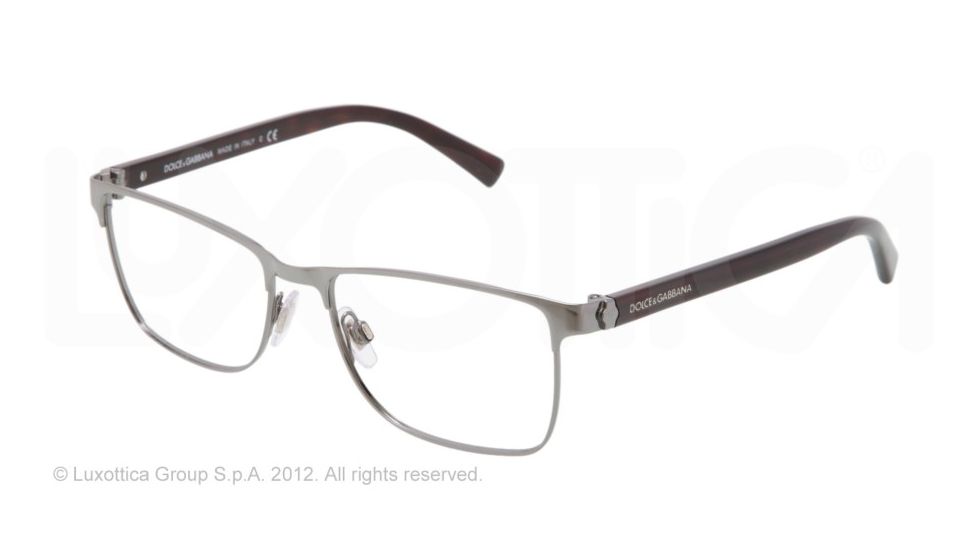 Dolce&amp;Gabbana SMALL SICILIAN HINGE DG1248 Progressive Prescription Eyeglasses 090-53 - Gunmetal Frame