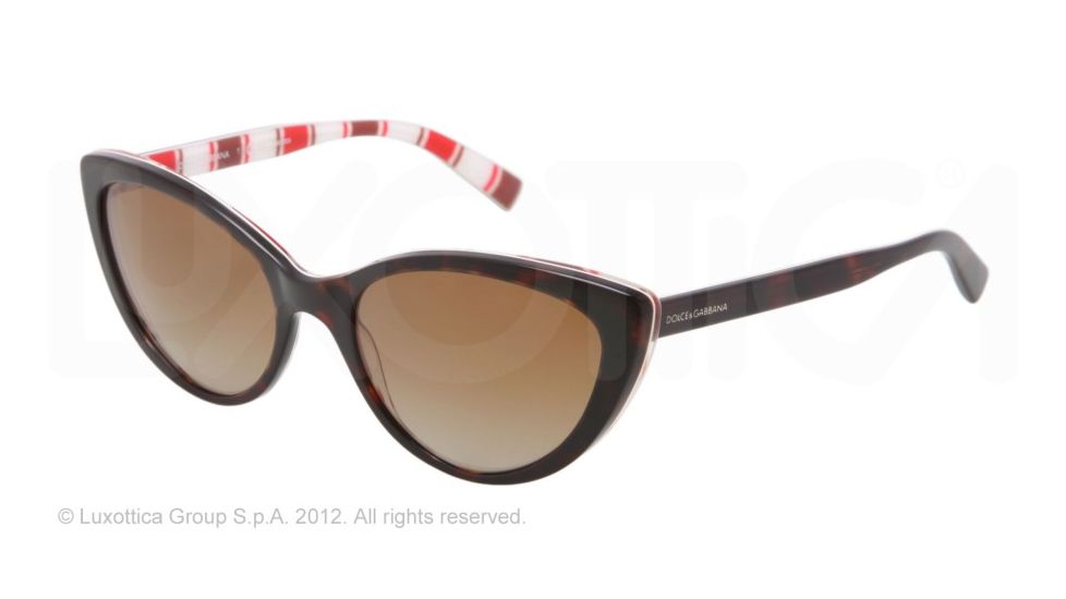 Dolce&amp;Gabbana STRIPES SPECIAL PROJECT DG4181P Single Vision Prescription Sunglasses DG4181P-2718T5-56 - Lens Diameter 56 mm, Lens Diameter 56 mm, Frame Color Top Havana On Stripes