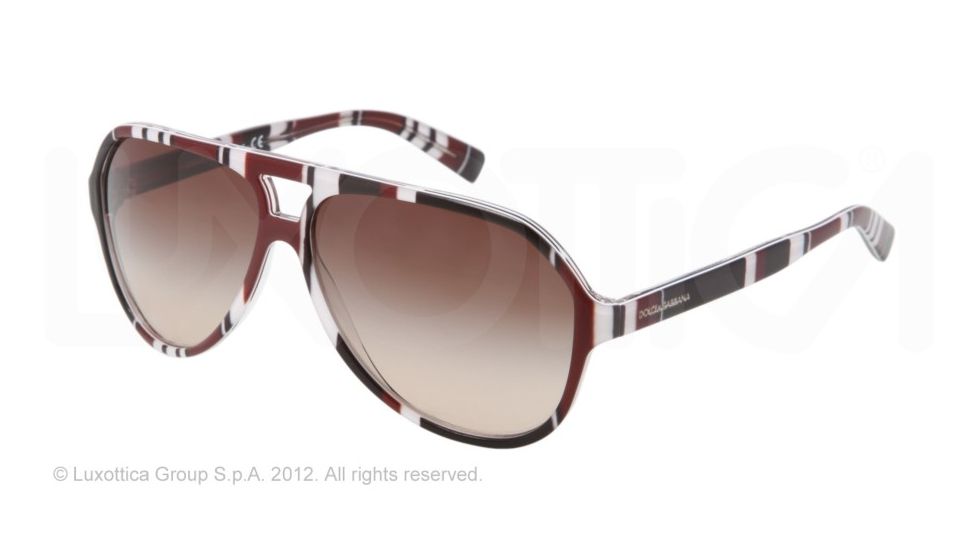 Dolce&amp;Gabbana STRIPES SPECIAL PROJECT DG4182P Progressive Prescription Sunglasses DG4182P-272113-60 - Lens Diameter 60 mm, Lens Diameter 60 mm, Frame Color Stripes Brown/black/white